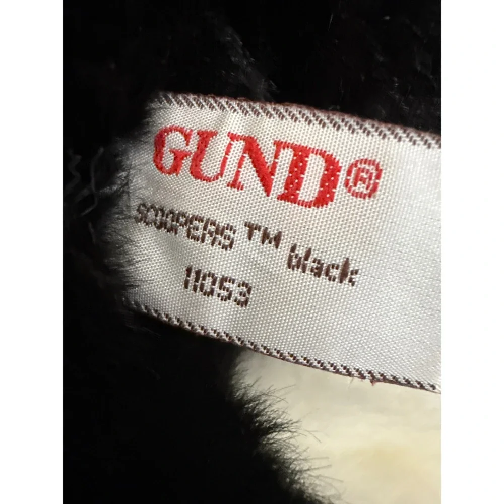 Gund Scoopers Black Tuxedo Cat Plush Stuffed Animal White Paws Vintage 11053 14